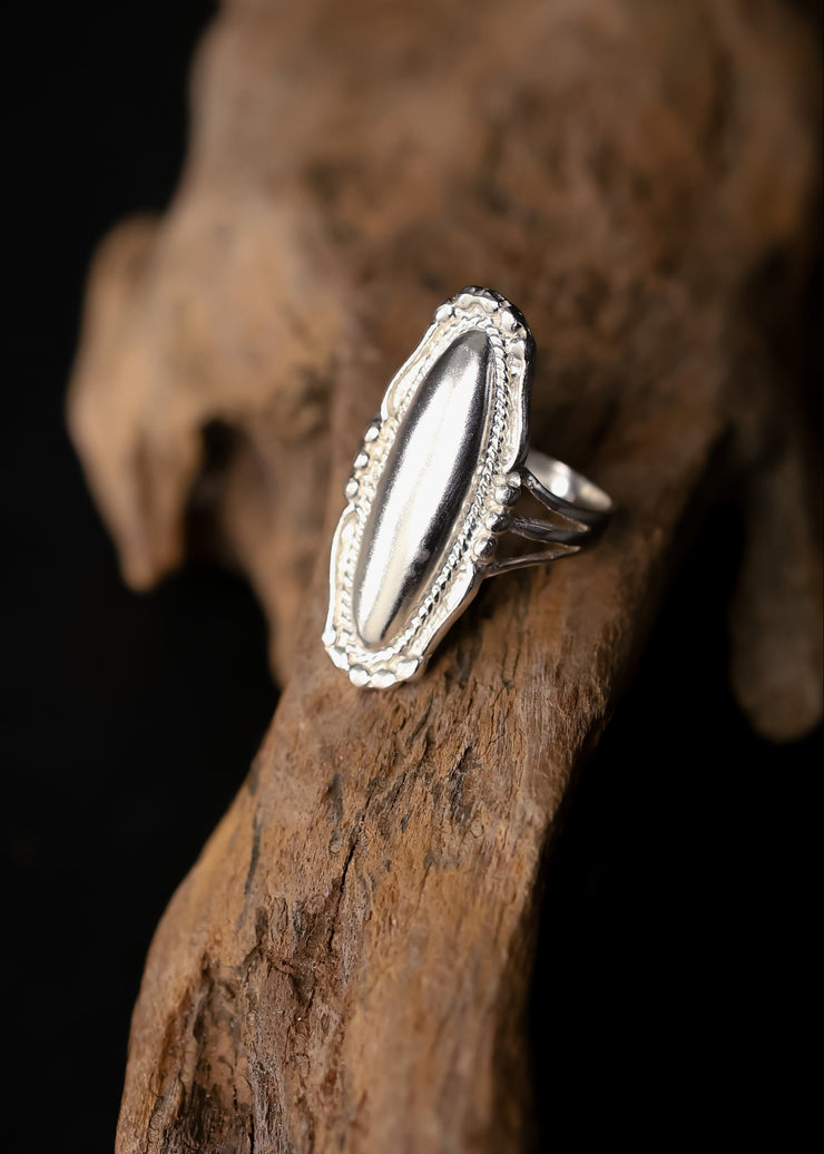 Bravura Ring in Silver Tone