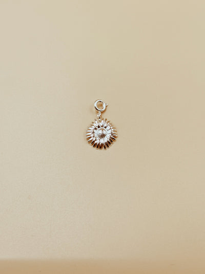 Daisy Charm in Silver Tone