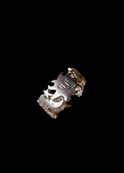 Ciel Moon & Stars Ring in Silver Tone