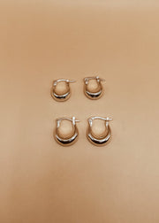 Mini Nazia Hoops in Silver Tone