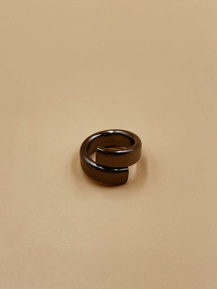 Dani Unisex Wrap Ring in Gunmetal