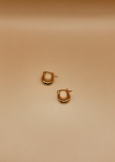 Mini Nazia Hoops in Gold Tone