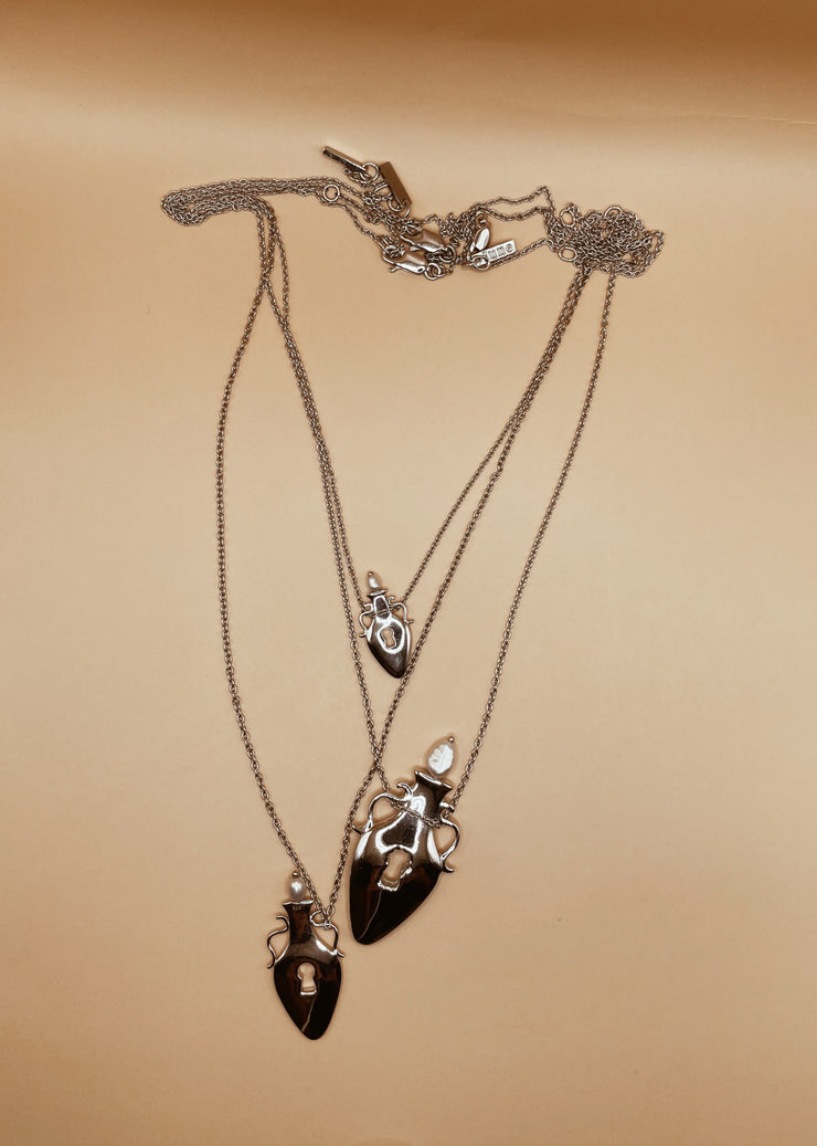 Homecoming Big Vase of Plenty Necklace in Silver