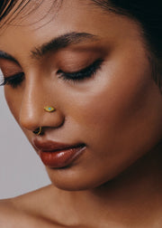 Evil Eye Nose Pin in Gold Tone