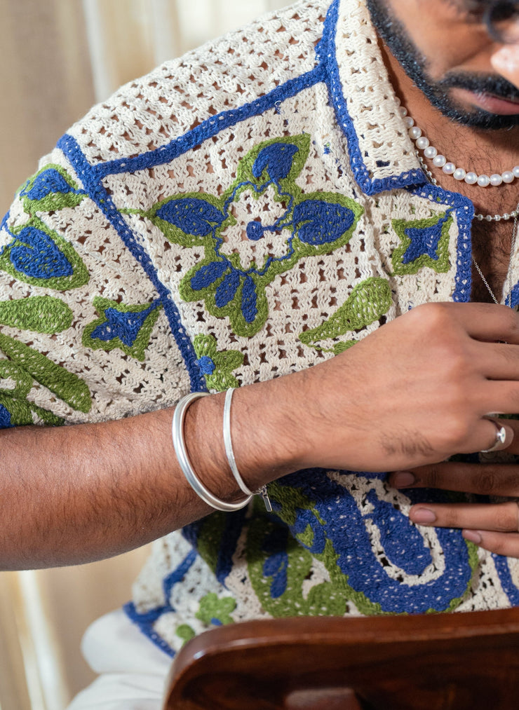 Narrow Chimbai Cuffs in Silver Tone