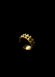 Double Line Pyramid Toe Ring in Gold Tone