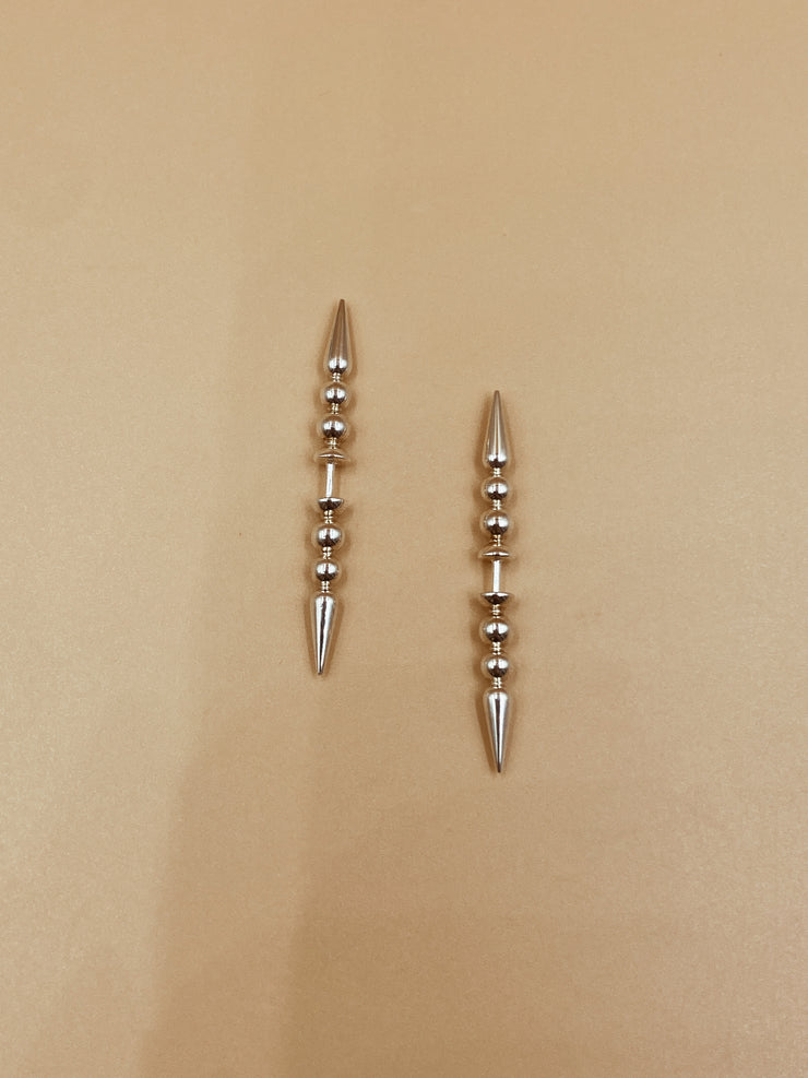Hanie Barbell Studs in Silver Tone