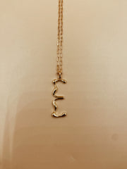 Letter E Necklace in 925 Sterling Silver