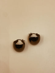 Small Hisila Chunky Hoops in Gunmetal