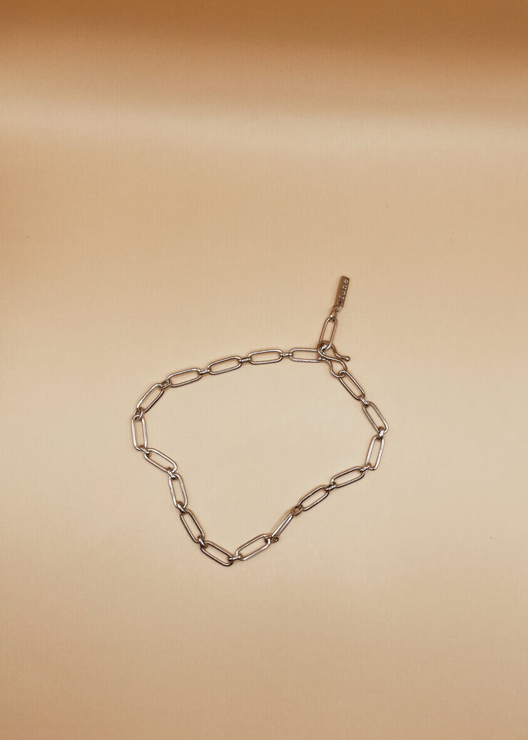 Sea Link Anklet in Silver Tone