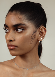 Mama Nazia Hoops in Silver Tone