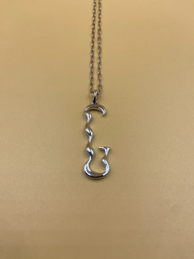 Letter G Necklace in 925 Sterling Silver