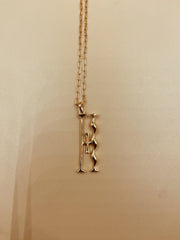 Letter H Necklace | 18kt Solid Gold