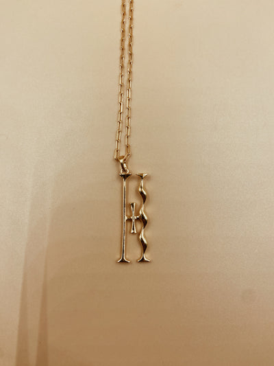 Letter H Necklace | 18kt Solid Gold