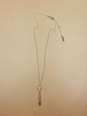 Hanie Spike Pendant Necklace in Silver Tone