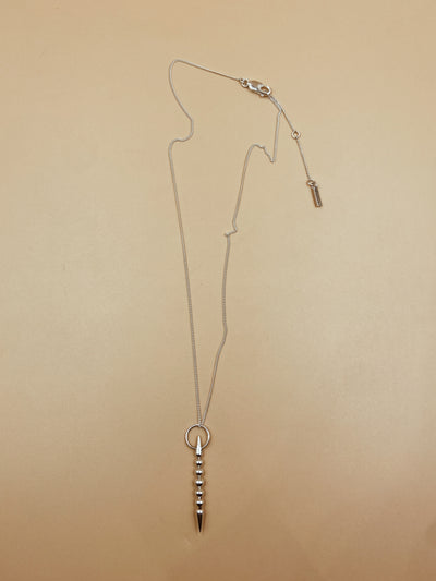 Hanie Spike Pendant Necklace in Silver Tone