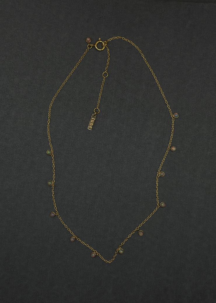 Opal Shaker Choker in Gold Tone