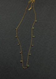 Opal Shaker Choker in Gold Tone
