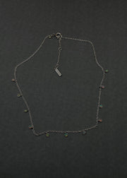 Opal Shaker Choker in Silver Tone