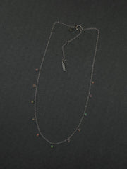 Opal Shaker Choker in Silver Tone