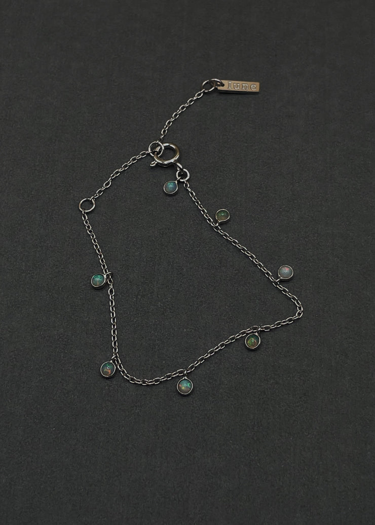 Opal Shaker Bracelet in Silver Tone