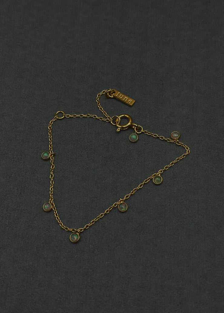 Opal Shaker Bracelet in Gold Tone