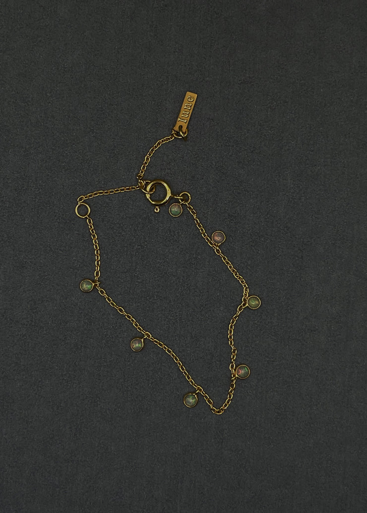 Opal Shaker Bracelet in Gold Tone