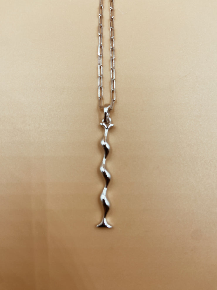 Letter I Necklace in 925 Sterling Silver