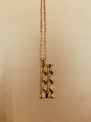 Letter M Necklace in 925 Sterling Silver
