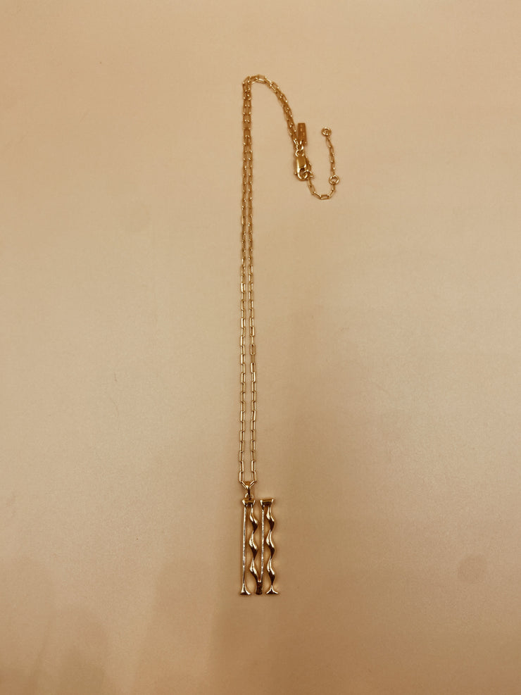 Letter M Necklace | 18kt Solid Gold