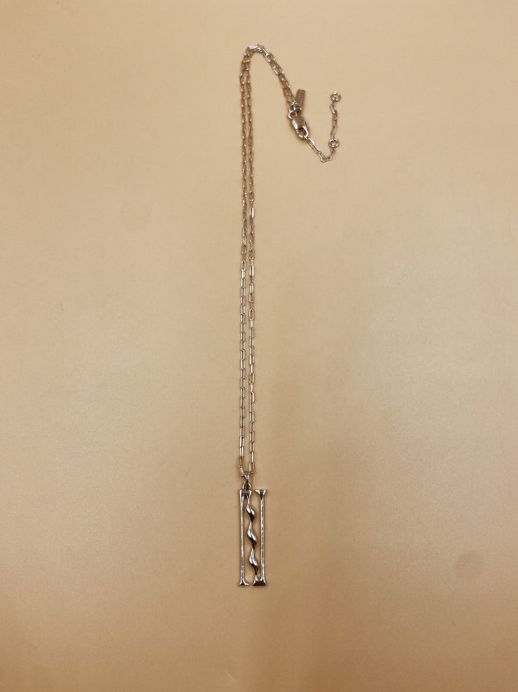Letter N Necklace in 925 Sterling Silver
