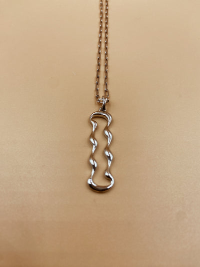 Letter O Necklace in 925 Sterling Silver