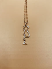 Letter P Necklace in 925 Sterling Silver