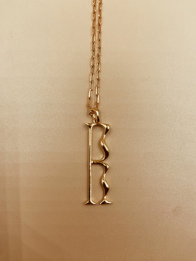 Letter R Necklace | 18kt Solid Gold