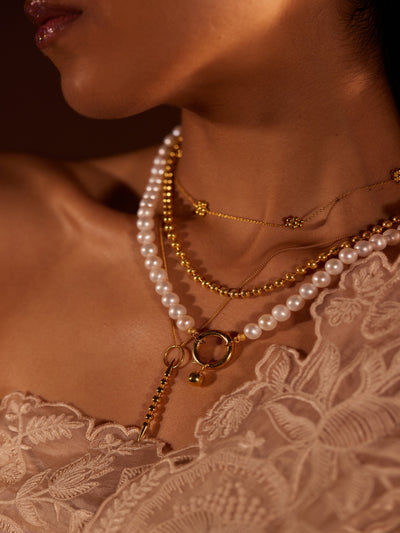 Moonlet Pearl Necklace