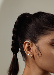 Mini Nazia Hoops in Silver Tone