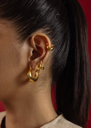 Mini Nazia Hoops in Gold Tone