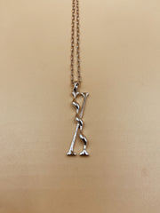 Letter X Necklace in 925 Sterling Silver