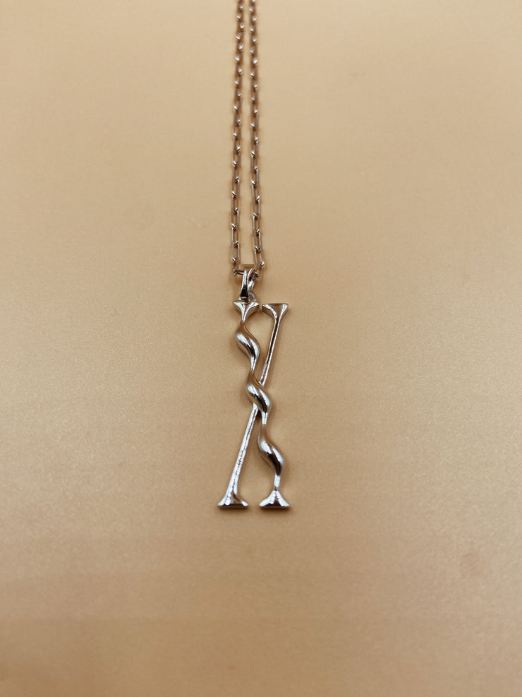 Letter X Necklace in 925 Sterling Silver