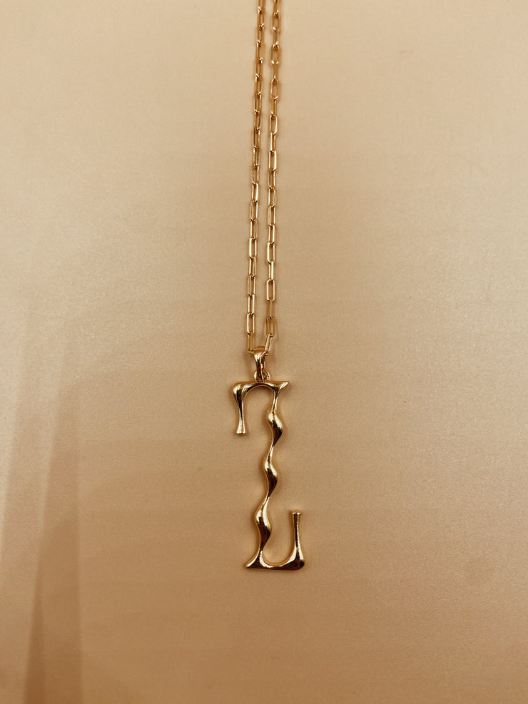 Letter Z Necklace in 925 Sterling Silver