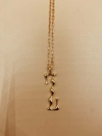 Letter Z Necklace | 18kt Solid Gold