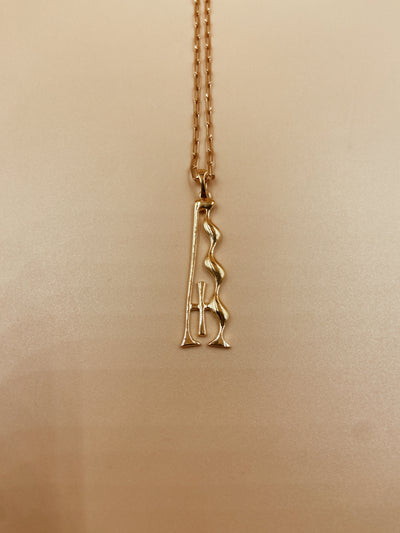 Letter A Necklace in 925 Sterling Silver