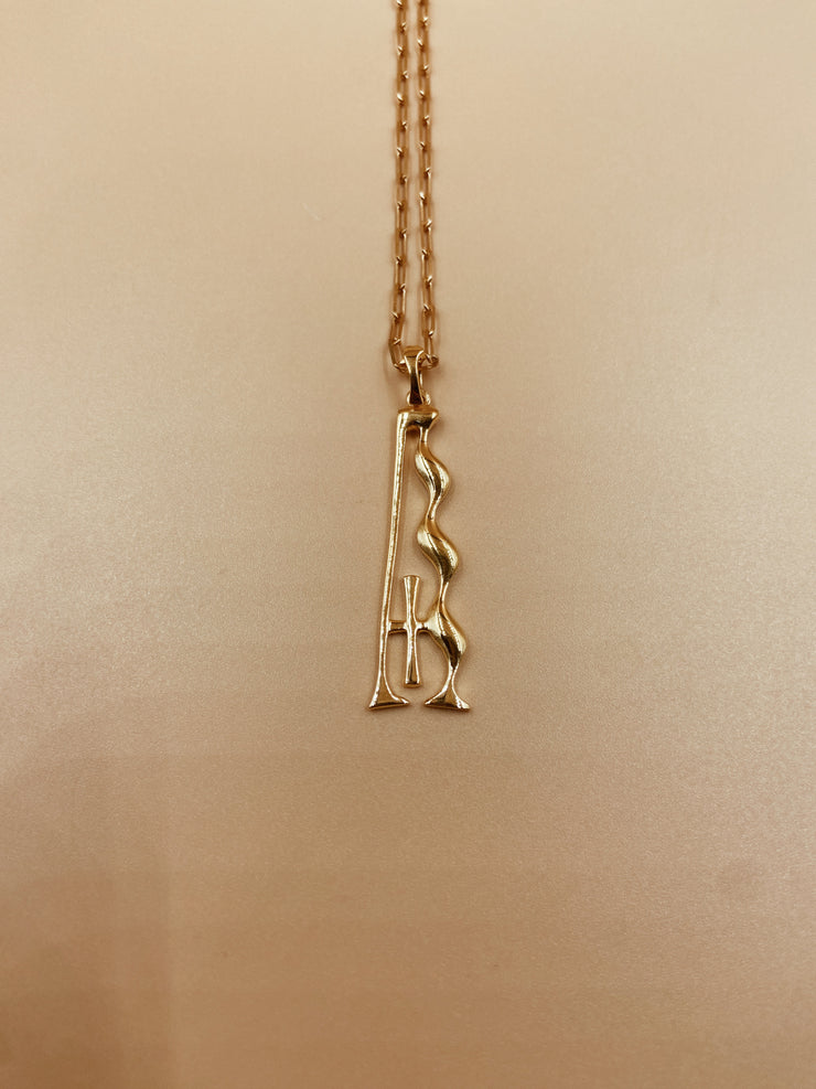 Letter A Necklace | 18kt Solid Gold