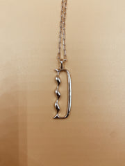 Letter D Necklace in 925 Sterling Silver