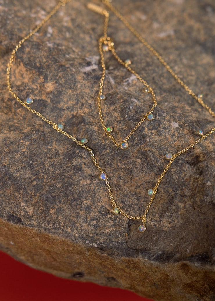 Opal Shaker Bracelet in Gold Tone