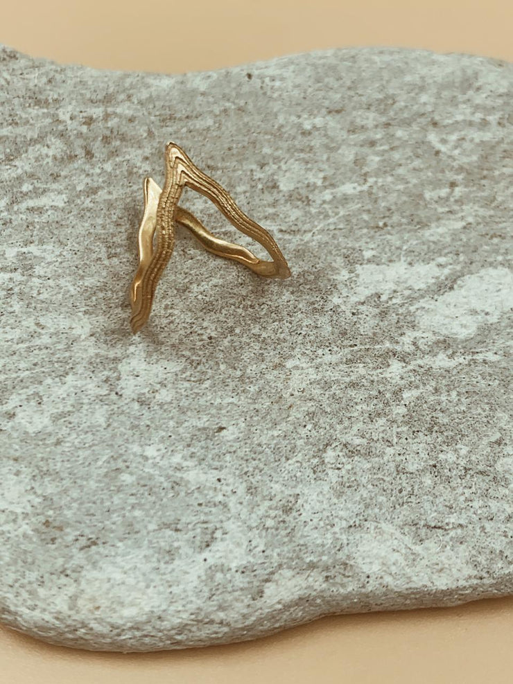 Sculptural Odi Wiggly Ring | 18kt Solid Gold