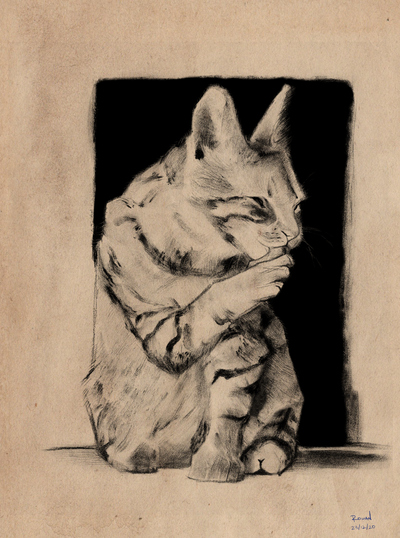 Self-Care Cat Print