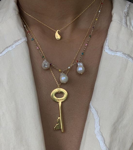 Homecoming Lune Key Necklace