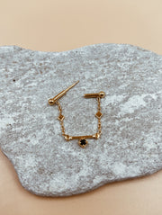 Combust Barbell Earrings | 18kt Solid Gold