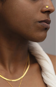 Small Amalia Pica Disc Nose Pin | 18kt Solid Gold